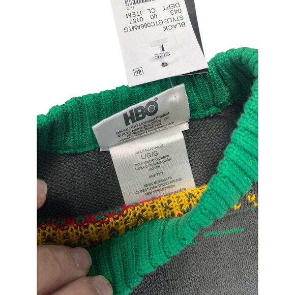 Game Of Thrones Official Mesn Green Cotton Xmas Green Sweater Sz L SKU 9540 - Picture 6 of 10